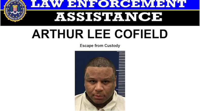 The FBI issued a wanted poster for Arthur Lee Cofield Jr., shown here in 2020, after he went missing from a federal prison in Jesup in May. (Provided)