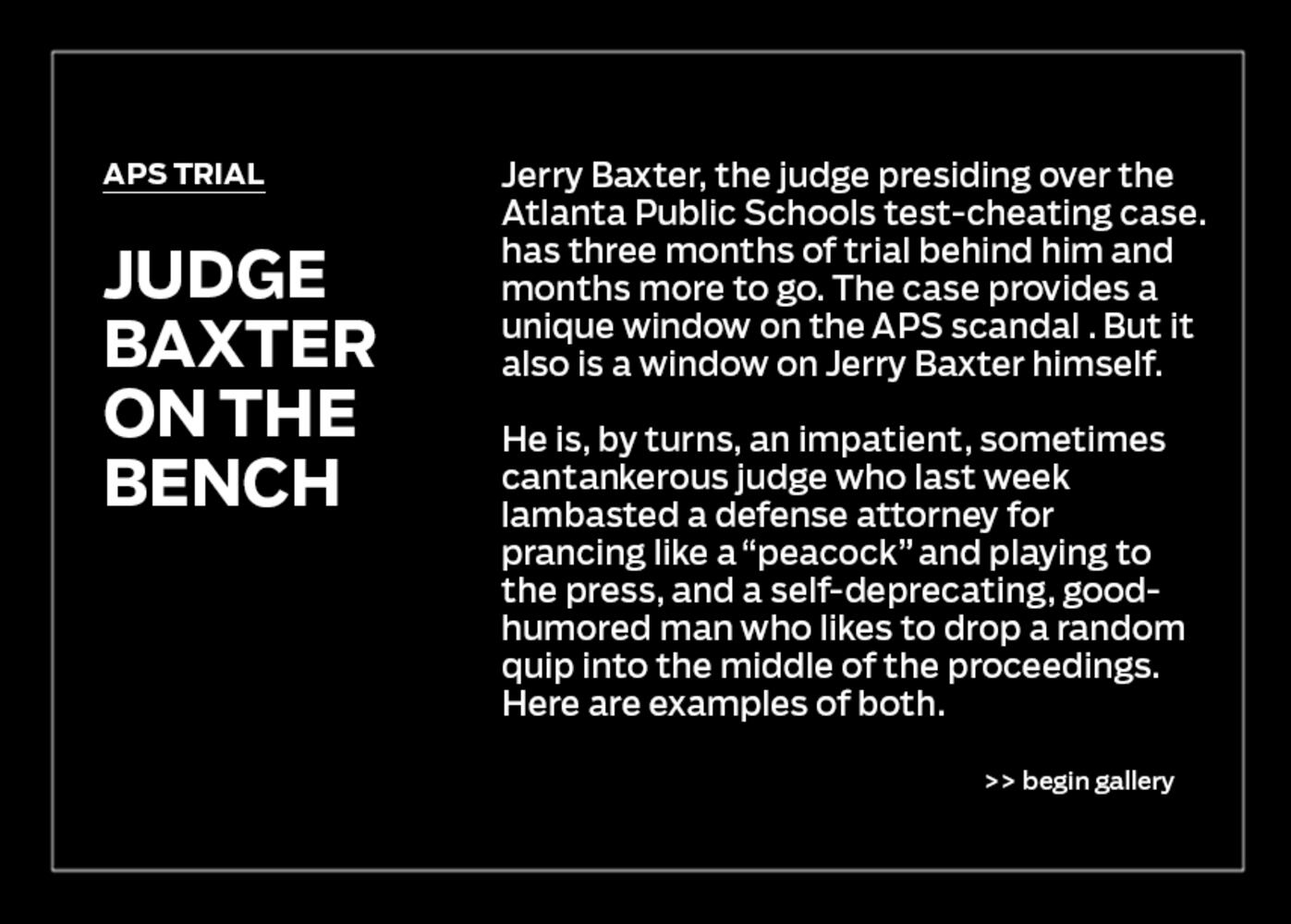 Judge Baxter on the bench