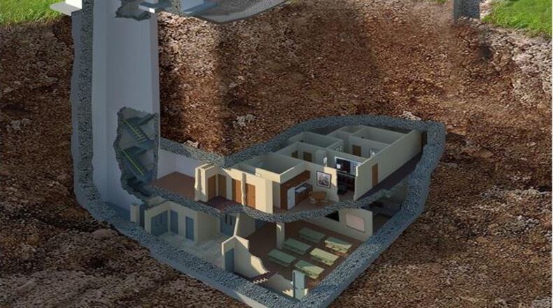 The hardened bunker, known as The Facility, is listed by Sister Hood at Harry Norman Realtors’ Buckhead office.