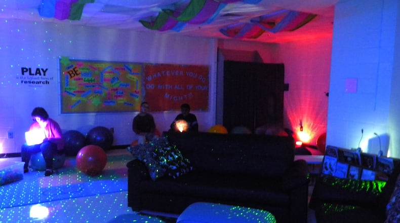 The sensory room at Rising Starr Middle in Fayetteville provides a soothing, serene atmosphere where students can refocus their energies. Contributed.
