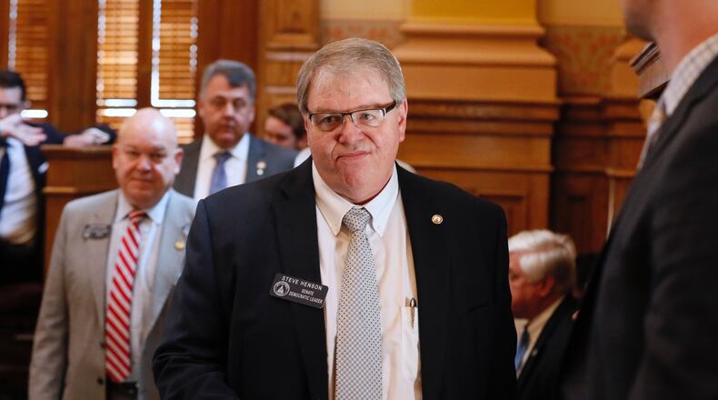 State Sen. Steve Henson, D-Tucker, during debate over HB 481 earlier this year. Bob Andres, bandres@ajc.com