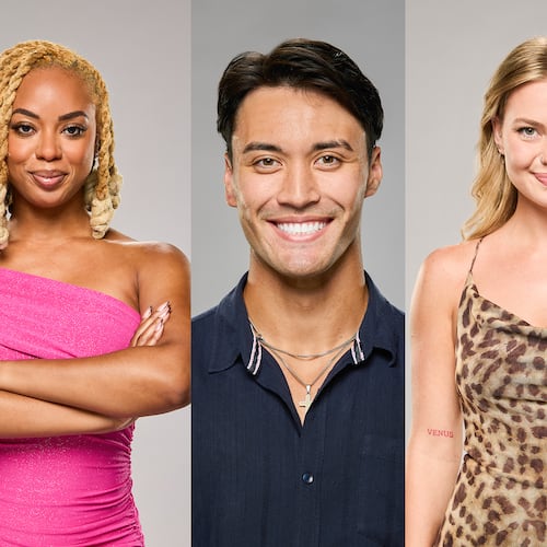 Season 27 of CBS's "Big Brother" features event coordinator Mickey Lee (left) and marketing manager Zach Cornell (center) who live in metro Atlanta, plus server Katherine Woodman (right) who's a Georgia native. (Courtesy of CBS Publicity)