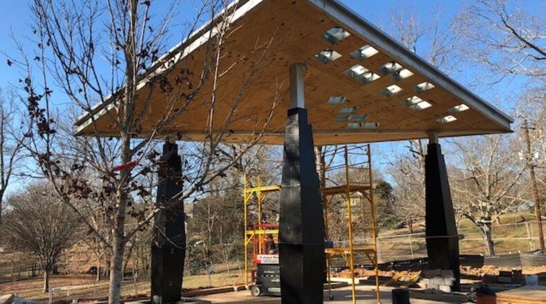 A new picnic shelter at Brookhaven's Georgian Hills Park.