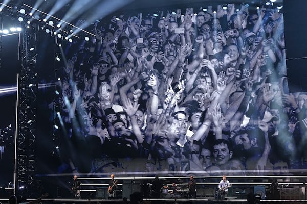 Oasis perform during their reunion concert on Friday, July 4, 2025, in Cardiff. (Photo by Scott A Garfitt/Invision/AP)