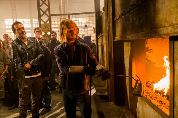 Austin Amelio as Dwight, Jeffrey Dean Morgan as Negan - The Walking Dead _ Season 7, Episode 7 - Photo Credit: Gene Page/AMC