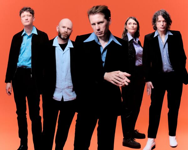 Scottish band Franz Ferdinand (from left, Julian Corrie, Bob Hardy, Alex Kapranos, Audrey Tait and Dino Bardot) returns to Atlanta for a show at Buckhead Theatre on Wednesday. (Courtesy of Franz Ferdinand)