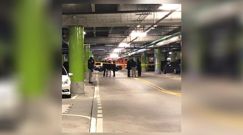Officers investigated a fatal shooting Thursday night in the parking deck of Atlantic Station.