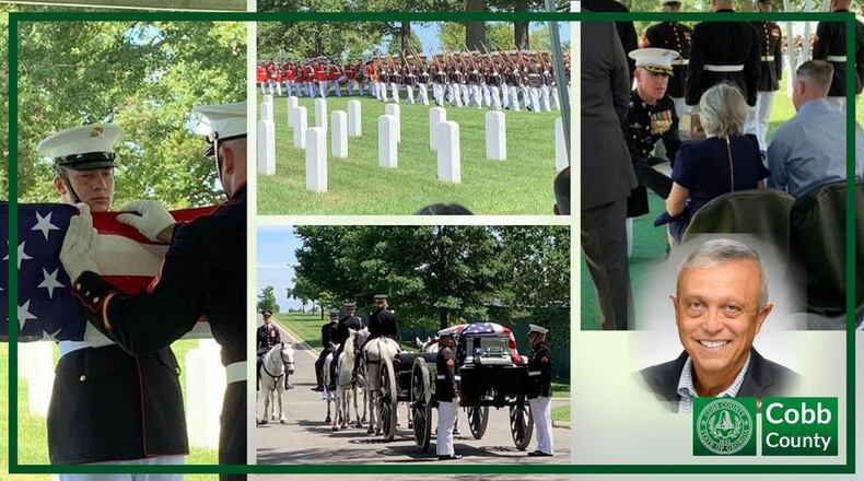 Recently, former Cobb Chairman Mike Boyce was laid to rest with full military honors at the Arlington National Cemetery near Washington, D.C. (Courtesy of Cobb County)