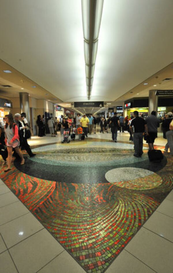 "Natural Wonder" by Don Cooper in Concourse C. This is a part of the Center Point Mosaics Program. (AJC FILE)