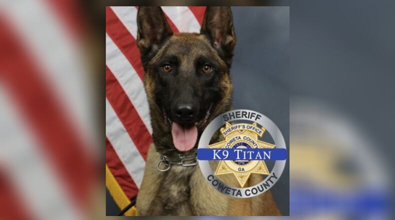 Coweta County K-9 Titan was killed in the line of duty this week.