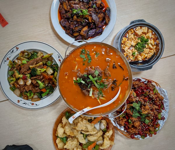 A selection of dishes from China Kitchen in Chamblee. (Su-Jit Lin for the AJC)