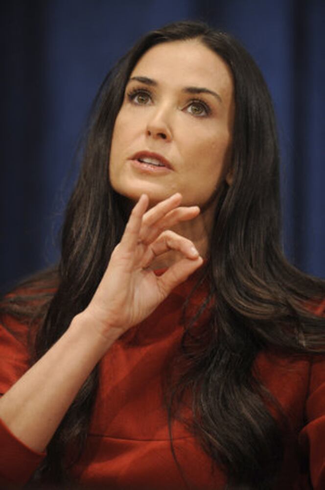 Demi Moore and Ashton Kutcher appear at U.N.
