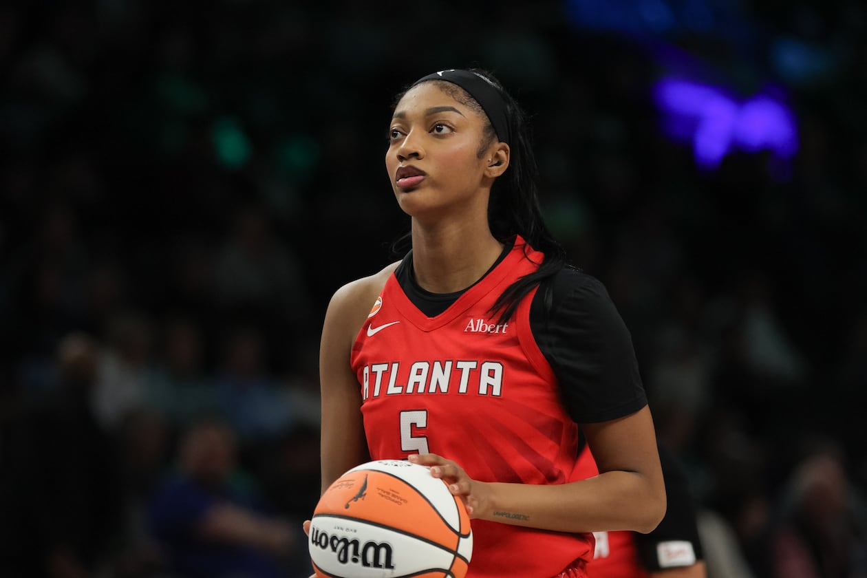 Forward Angel Reese becomes the second Atlanta Dream player to earn Eastern Conference Player of the Week honors this season. (Bailey Hillesheim/AP)