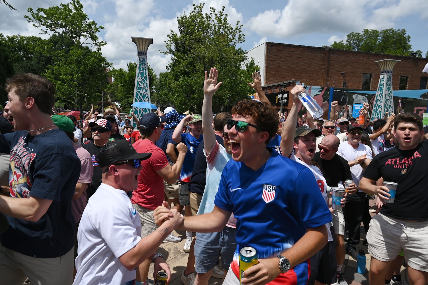 World Cup fans for USA vs Australia game