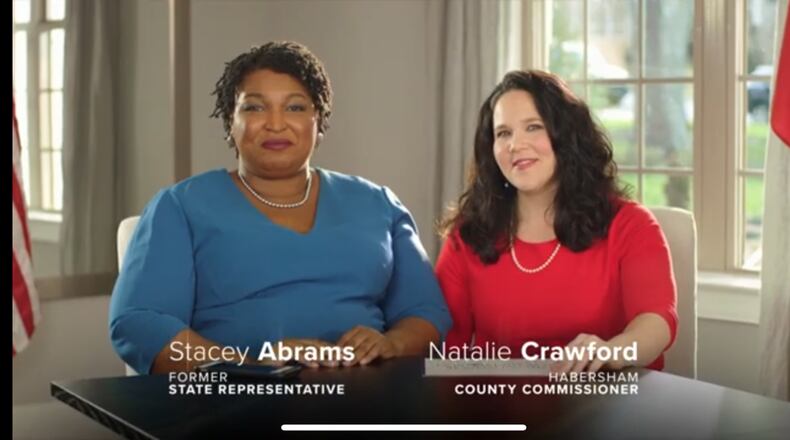 A screenshot of Stacey Abrams' Super Bowl ad.