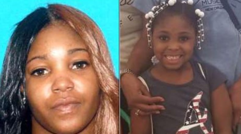 Police say Dimesha Davis (left) was supposed to return 5-year-old Amaya Blanton to her grandmother.
