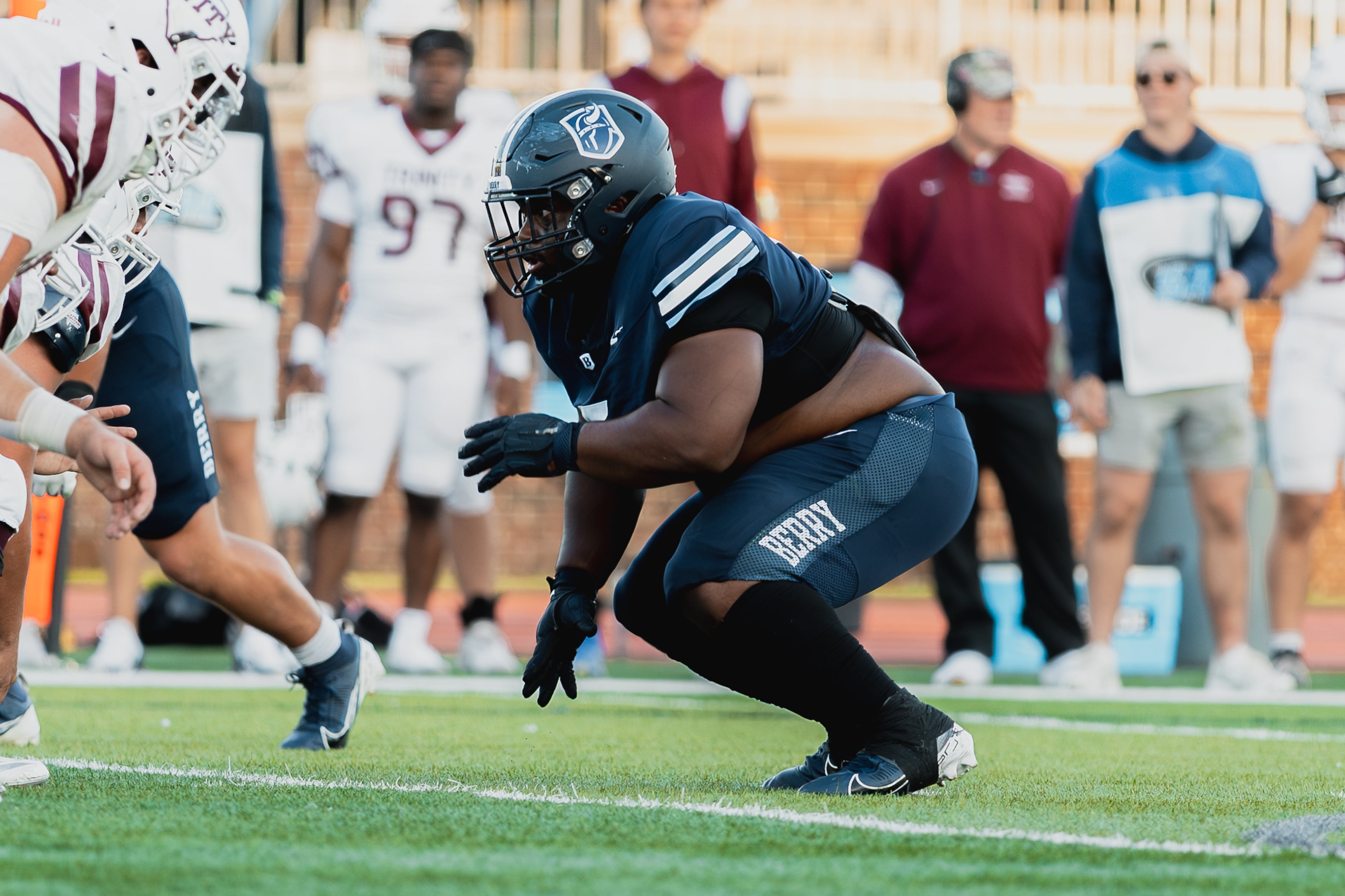 Michael Clark of Berry was named the Southern Athletic Association’s Defensive Player of the Year in 2025. (Berry Athletics)