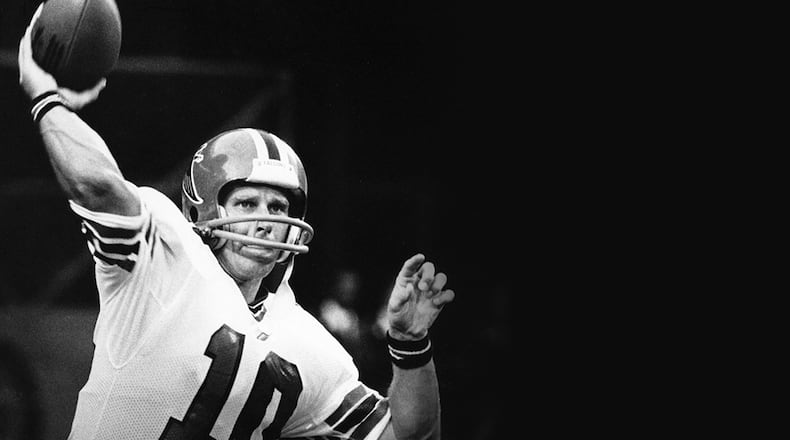 “Big Ben Right’’ was a play designed for Steve Bartkowski to heave a Hail Mary down the right sideline. (AJC)