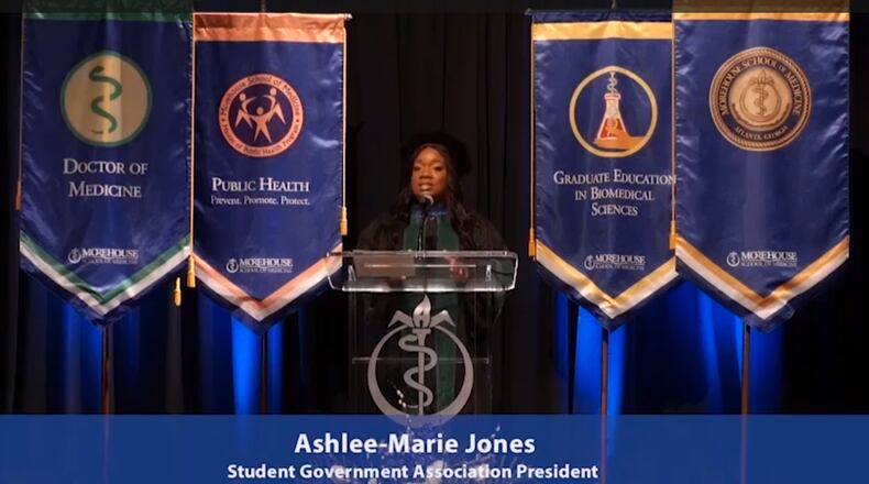 Student Government President Ashley-Marie Jones, MD Class of 2020.  (Photo from Morehouse School of Medicine)