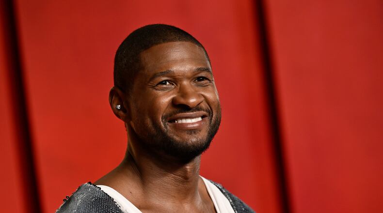 FILE - Usher arrives at the Vanity Fair Oscar Party on March 10, 2024, at the Wallis Annenberg Center for the Performing Arts in Beverly Hills, Calif. (Photo by Evan Agostini/Invision/AP, File)