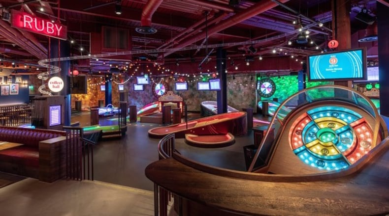 Puttshack will have a four mini golf courses with nine holes, plus a private event space at the Interlock in west Midtown.