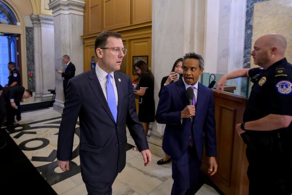 Rep. Tom Kean Jr., R-N.J., arrives for a vote at the Capitol on Tuesday, June 30, 2026, in Washington. (Rod Lamkey Jr./AP)