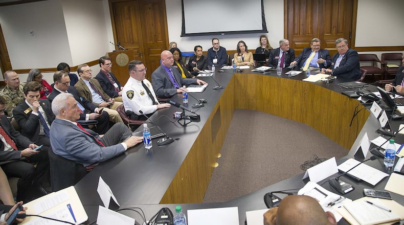 Members of the Georgia House and Senate public safety committees hold a joint meeting at the Georgia State Capitol building in Atlanta on Monday, January 27, 2020. (ALYSSA POINTER/ALYSSA.POINTER@AJC.COM)