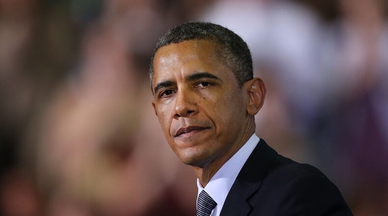 WEST HARTFORD, CT - APRIL 08: U.S. President Barack Obama delivers a speech on gun control at the University of Hartford on April 8, 2013 in West Hartford, Connecticut. Nearly four months after the Sandy Hook Elementary School shootings, Connecticut has passed some of the toughest gun control measures in the nation. (Photo by Spencer Platt/Getty Images)