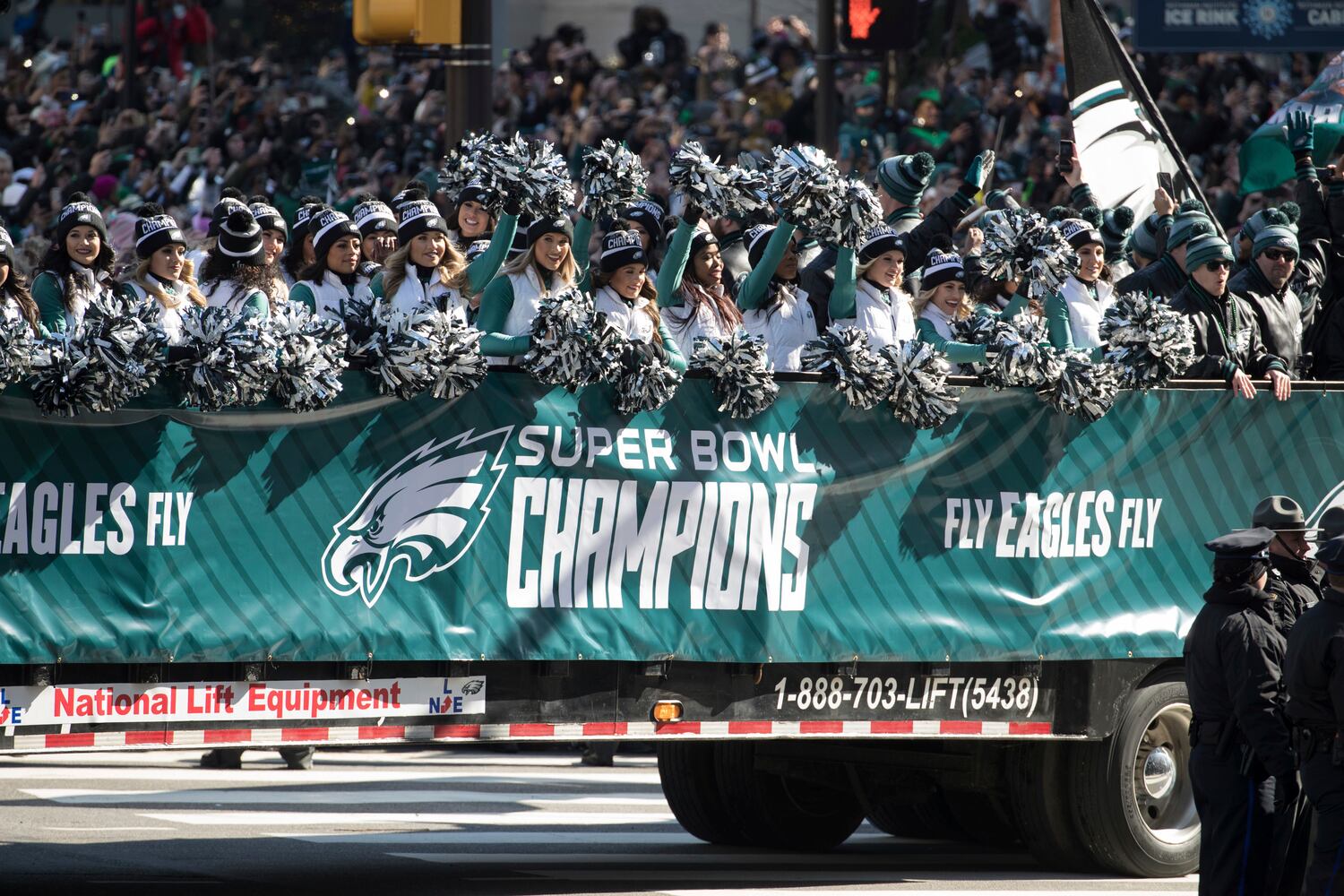Philadelphia Eagles fans celebrate Super Bowl win with parade