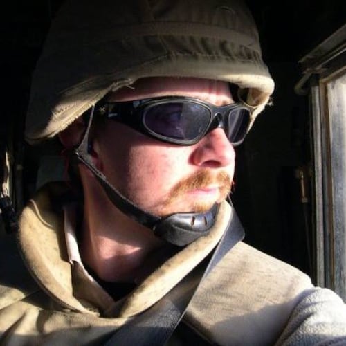 Journalist Jeremy Redmon embedded with U.S. troops three times to cover the Iraq War. In the process he came to recognize the physical, psychological and emotional toll the Vietnam War must have taken on his father. (Courtesy of Jeremy Redmon)