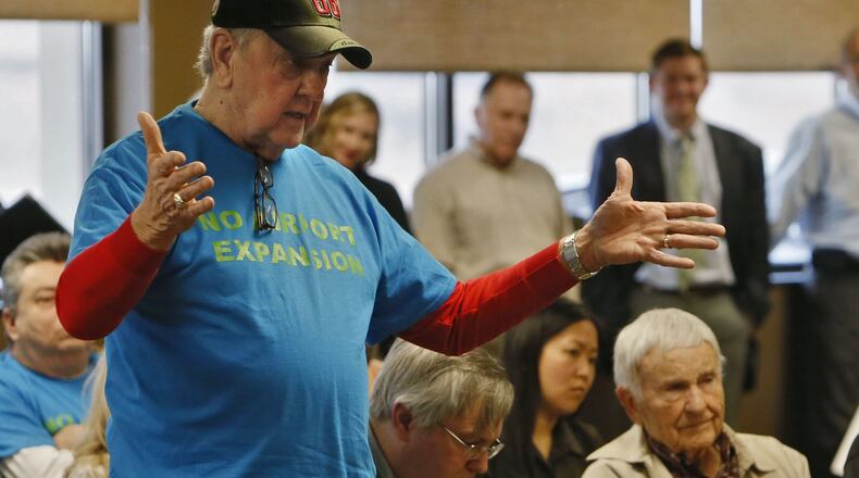Paulding County resident Kenneth Coggins unsuccessfully urged the airport authority to allow residents to comment at last month’s meeting. BOB ANDRES / BANDRES@AJC.COM