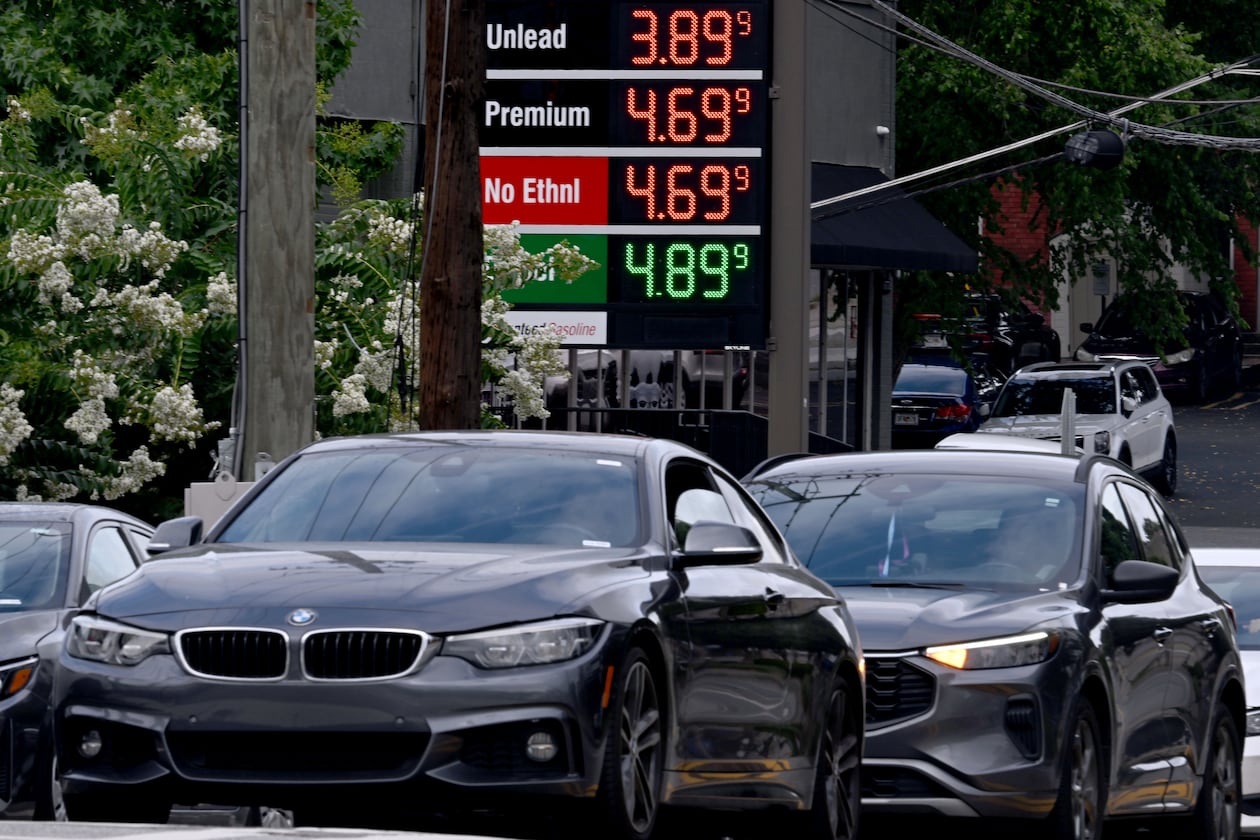 Gas prices are displayed at a QuikTrip station on Northside Drive on Tuesday, July 14, 2026, in Atlanta. (Hyosub Shin/AJC)