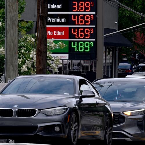 Gas prices are displayed at a QuikTrip station on Northside Drive on Tuesday, July 14, 2026, in Atlanta. (Hyosub Shin/AJC)