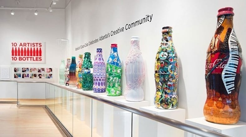 From AJC story: http://www.myajc.com/blog/talk-town/atlanta-artists-put-their-spin-coca-cola-bottles/mDAZuaU4JumQ2HOdsoQVrM/