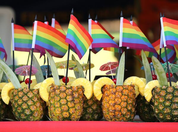 Pina Coladas sport pride flags at the 2016 Atlanta Black Pride Week. Curtis Compton /ccompton@ajc.com