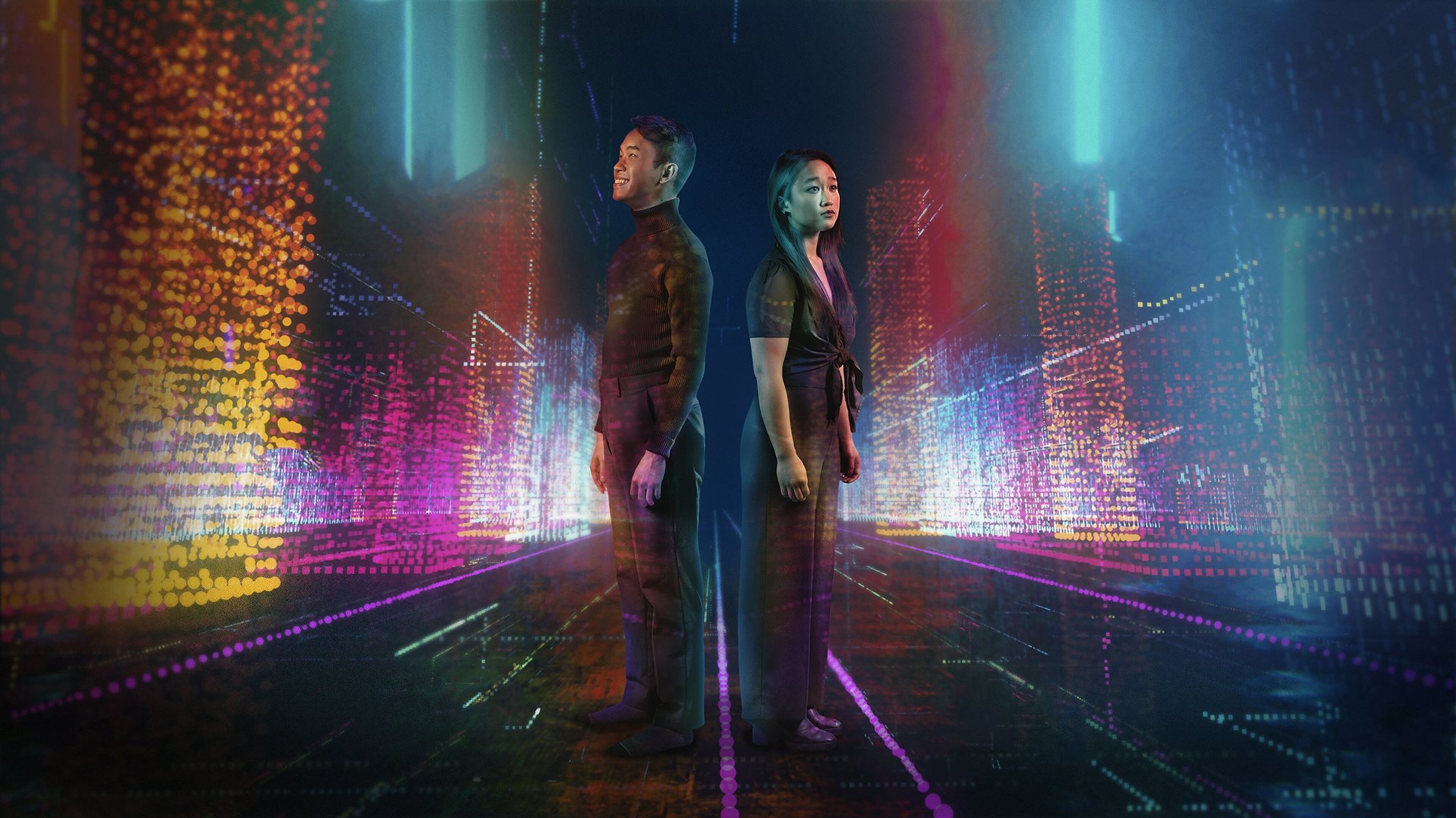 Kenny Tran and Cathy Ang play obsolete robots in the American premiere of the musical “Maybe Happy Ending” at the Alliance Theatre. (Courtesy of the Alliance Theatre/Greg Mooney)