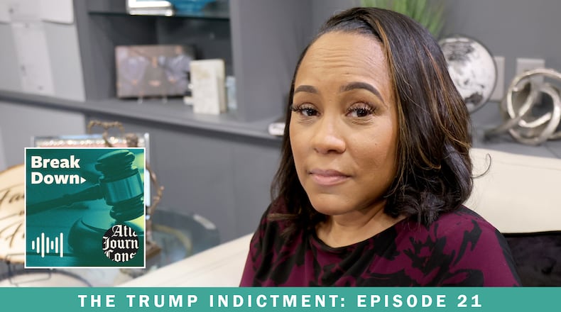 In a wide-ranging interview, Fulton County DA Fani Willis spoke to the AJC's Breakdown hosts about the election interference case against former President Donald Trump and others. (Tyson A. Horne/tyson.horne@ajc.com)