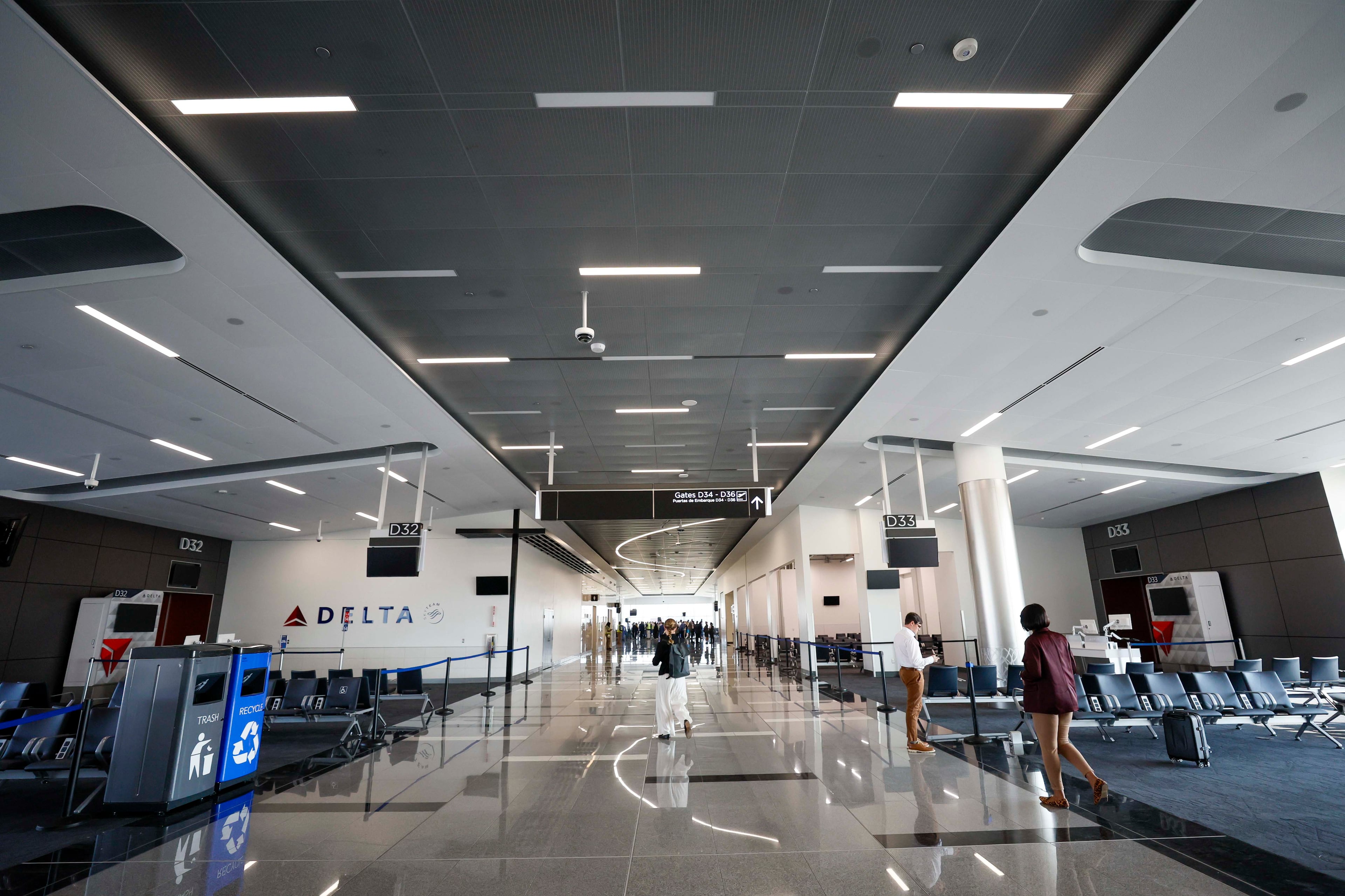 A section of Concourse D is completed as part of Phase 2 at Hartsfield-Jackson Atlanta International Airport. Much of the money for major construction projects at the airport comes from its dominant tenant, Delta. (Miguel Martinez/AJC)