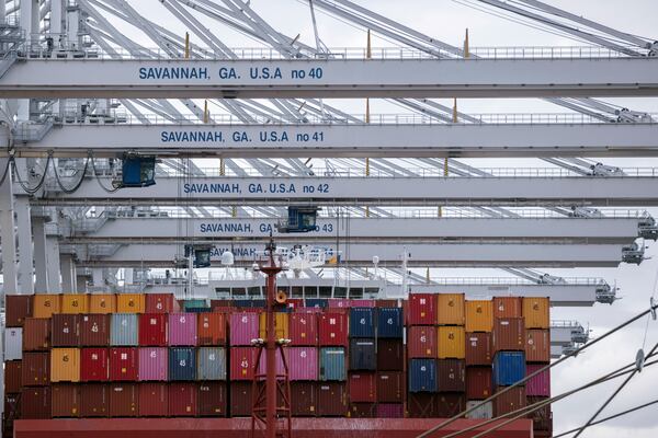 Georgia's core industries rely on trade, much of which comes through Georgia's ports like the Port of Savannah's Garden City Terminal. (Stephen B. Morton/AP 2021)