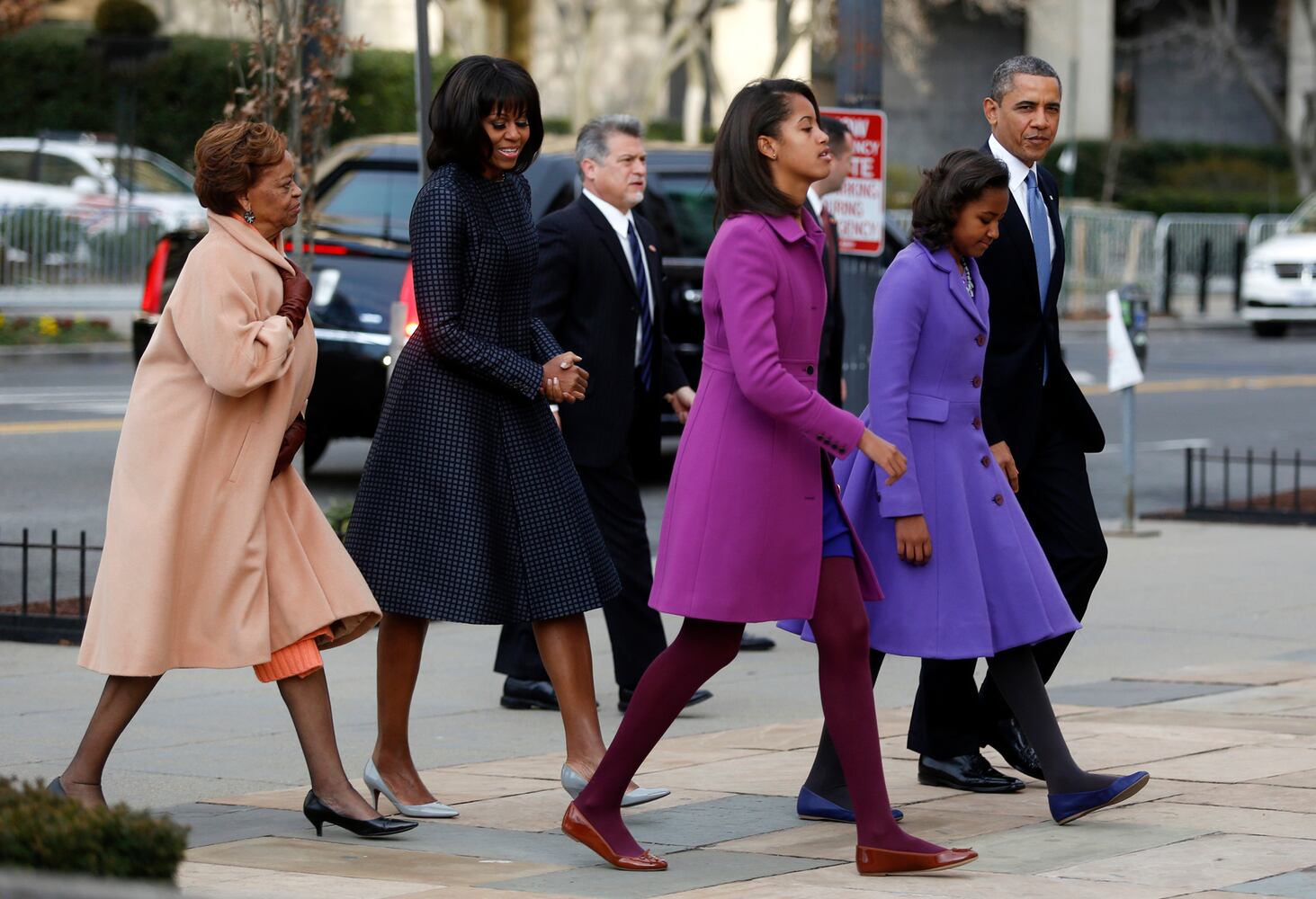 Michelle Obama, daughters dress up for inauguration
