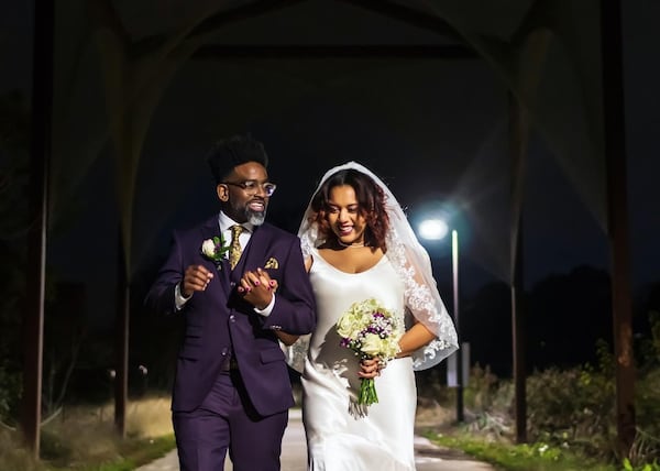 After much long-distance court-and-spark, the couple wed in 2022. "It just became really clear pretty quickly that we found our person,” Chaunesti Webb-Johnson said. (Photo by Adinah Morgan)