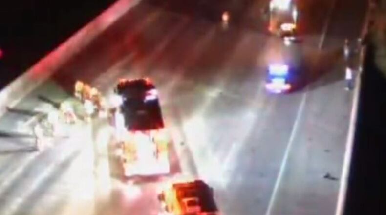 The crash occurred on I-75 North at North Marietta Parkway around 6:30 p.m.