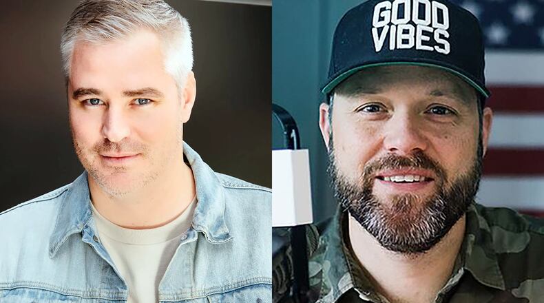 Jeremy "Otis" Maher (right), who lost his job last month at 94.9/The Bull and Power 105.3, and Brian Moote, who picked up an afternoon slot at Star 94, were morning show hosts at The Bull from 2022 to 2024. (Courtesy)