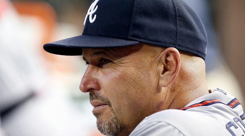 Fredi Gonzalez's Braves are tied for the NL East division lead at 34-29.