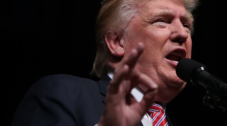 The airing of a 2005 video in which Republican presidential candidate Donald Trump is heard making lewd comments about groping women, has sparked a debate among conservative Christian leaders over whether they can back his bid for the White House. In an apology, Trump has called the remarks “locker-room talk.” (Photo by Alex Wong/Getty Images)