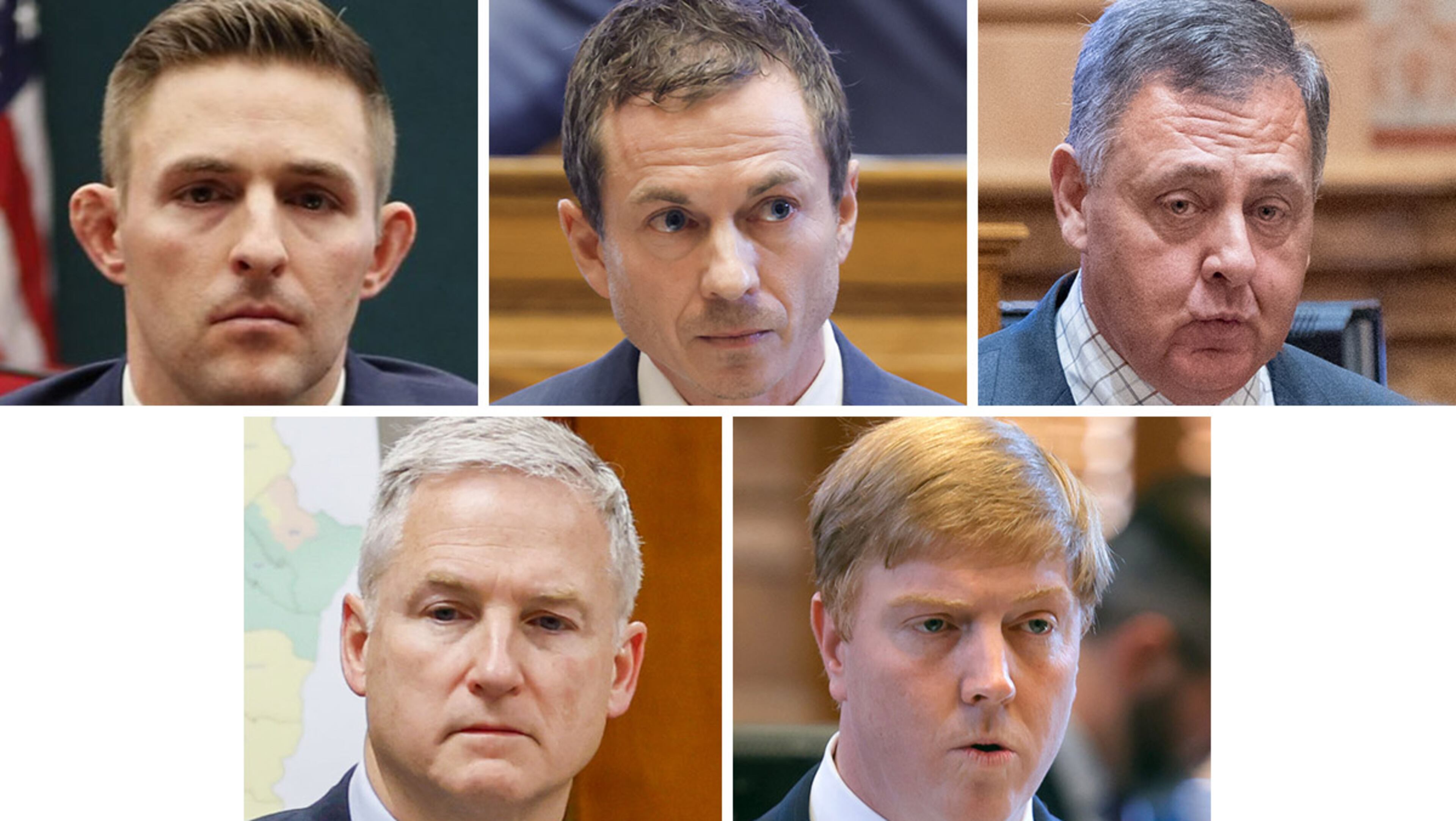 Republican candidates for Georgia lieutenant governor (top row, left to right): state Rep. David Clark, state Sens. Greg Dolezal and Steve Gooch. Bottom row: former state Sen. John F. Kennedy and Sen. Blake Tillery. (AJC)