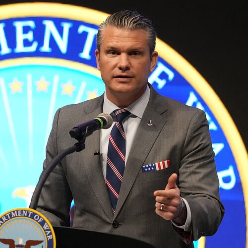 Defense Secretary Pete Hegseth speaks during the 4th annual Northeast Indiana Defense Summit at Purdue University Fort Wayne, Wednesday, Nov. 12, 2025, in Fort Wayne, Ind. (AP Photo/Darron Cummings)