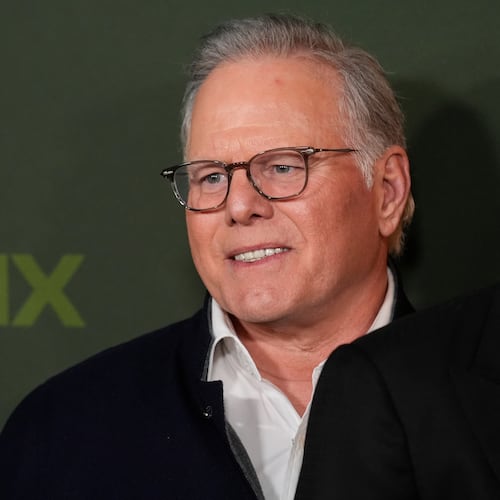 FILE - David Zaslav arrives at the season three premiere of "The White Lotus" on Monday, Feb. 10, 2025, at Paramount Theater in Los Angeles. (AP Photo/Chris Pizzello, File)