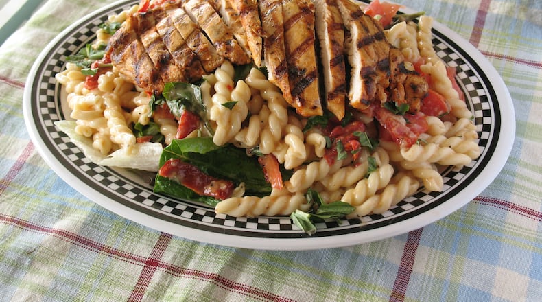 Tomato basil pasta salad from Never Enough Thyme