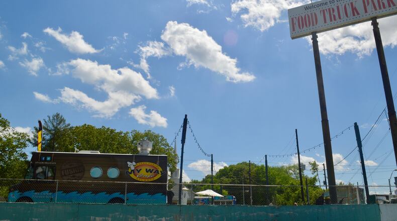 A view of the Atlanta Food Truck Park & Market from its parking lot. Which food trucks you’ll find there depends on when you show up, because many of the food trucks that hang out there also go to festivals and road races. CONTRIBUTED BY HENRI HOLLIS